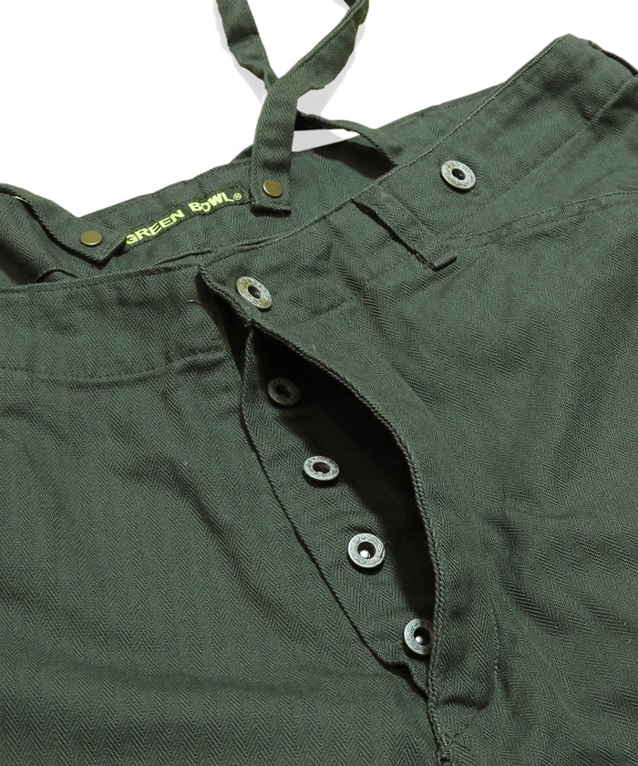 【日本製】グリーンボウル【GREEN BOWL】Work Pants With Suspender