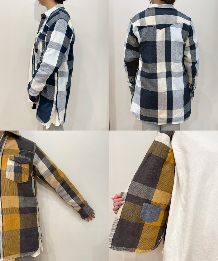 【日本製】OLD BETTY’S Flannel Check Western Long Shirts