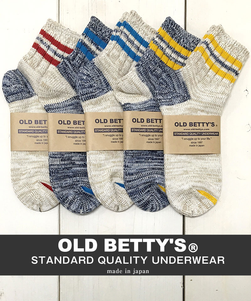 【日本製】OLD BETTY’S オールドベティーズ Short Line Socks/オリジナル ショートラインソックス
