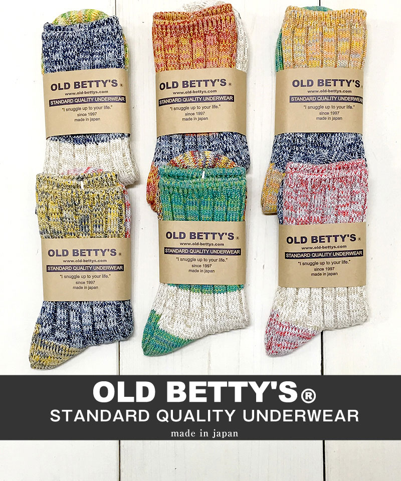 【日本製】OLD BETTY’S オールドベティーズ Original Midium Socks(3Tone)