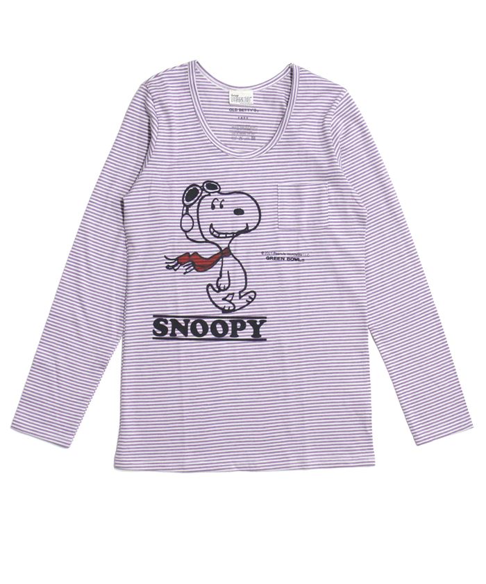 【日本製】スヌーピー【SNOOPY】Rib 1Pocket T-shirts