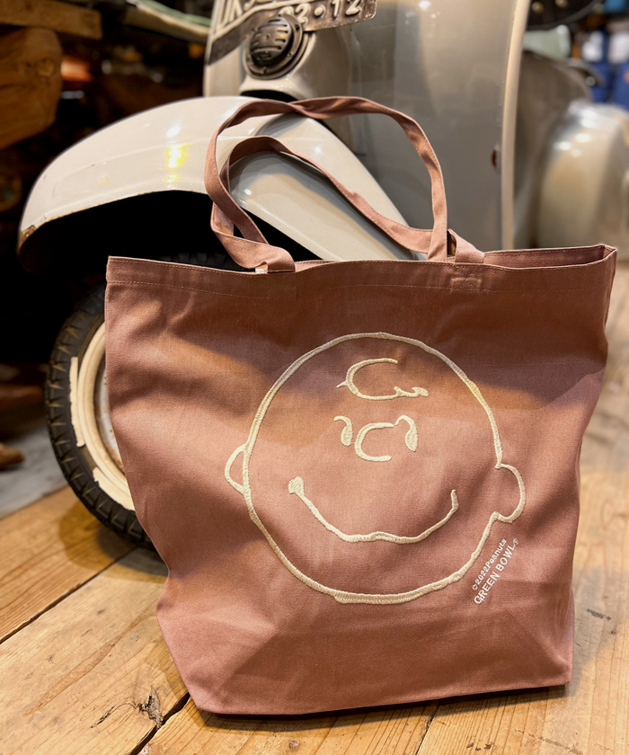 スヌーピー 【SNOOPY】Embroidery Tote Bag(チャーリー柄)